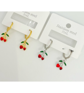 Pendientes acero Plateado...