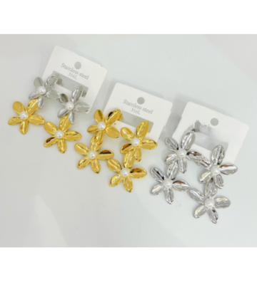 Pendientes acero mix color...