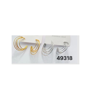 Pendientes acero Dorado...