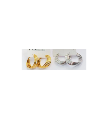 Pendientes acero Dorado...