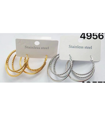 Pendientes acero Dorado...