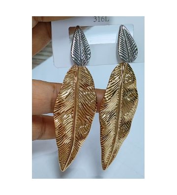 Pendientes acero Dorado...
