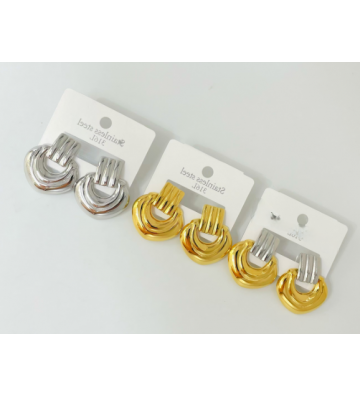 Pendientes acero mix color...