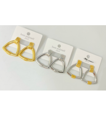 Pendientes acero Dorado...