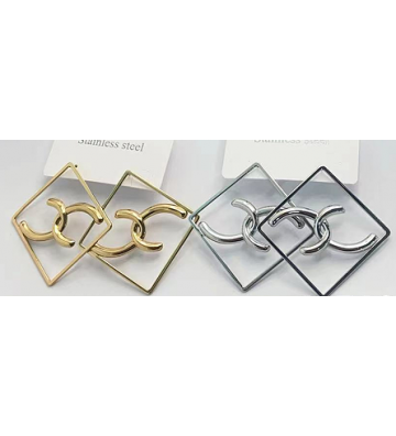 Pendientes acero Dorado...