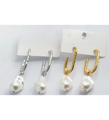 Pendientes acero Plateado...