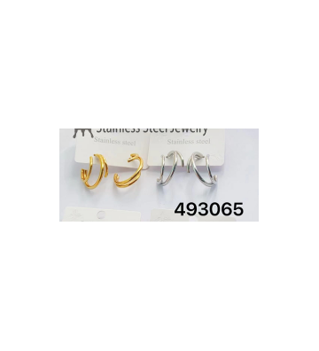Pendientes acero Plateado...