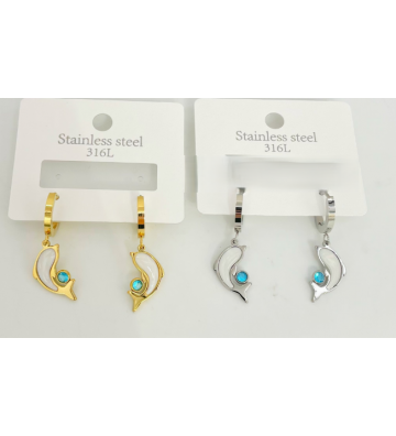 Pendientes acero Dorado...