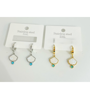 Pendientes acero Plateado...