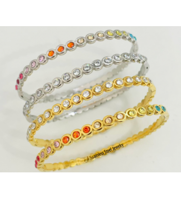 Pulseras brazaletes acero...