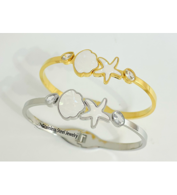Pulseras brazaletes acero...