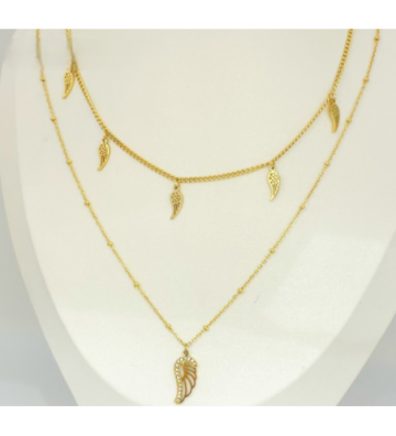 Collares acero Dorado...