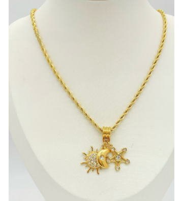 Collares acero Dorado...
