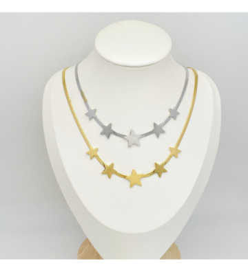 Collares acero Dorado...