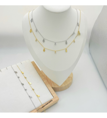 Collares acero Dorado...