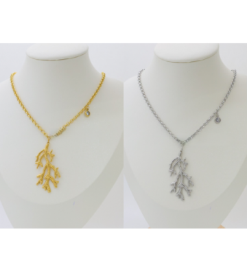Collares acero Plateado...