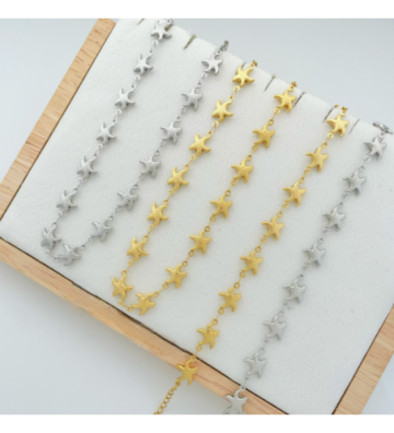 Collares acero Dorado...