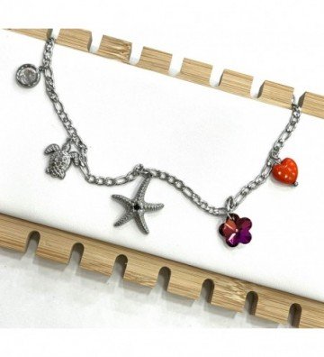 Collares acero Plateado...