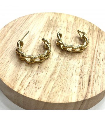 Pendientes acero Dorado...