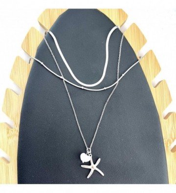 Collares acero Plateado...