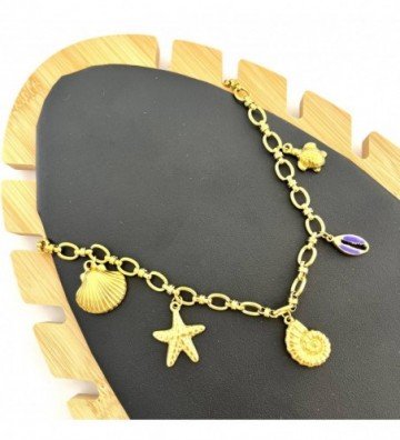 Collares acero Dorado...