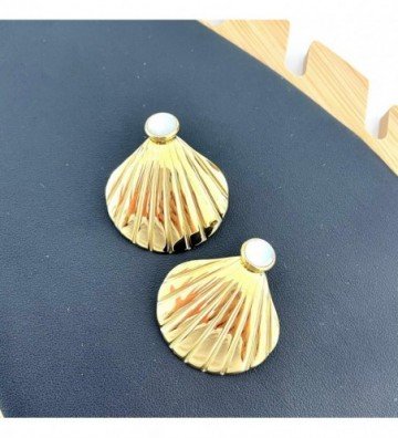 Pendientes acero Dorado...