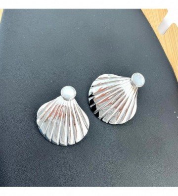 Pendientes acero Plateado...