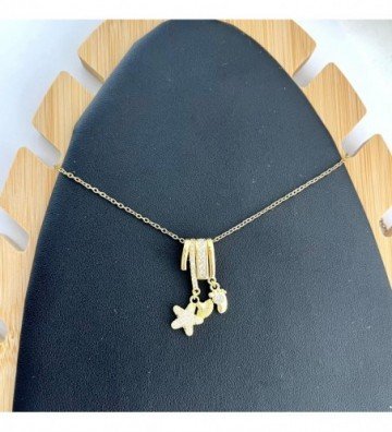 Collares acero Dorado...