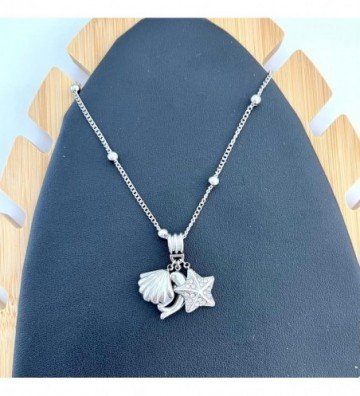 Collares acero Plateado...