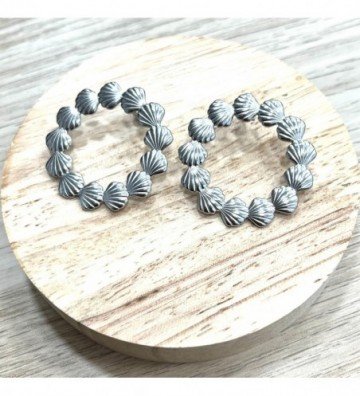 Pendientes acero Plateado