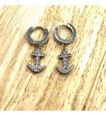 Pendientes acero Plateado