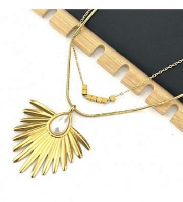 Collares acero dorado...