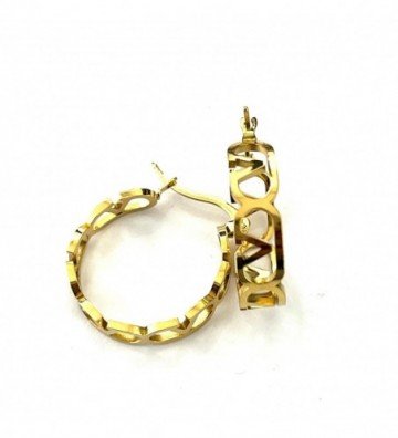Pendientes acero dorado...