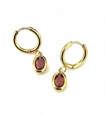 Pendientes acero dorado...