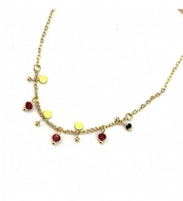 Collares acero dorado...