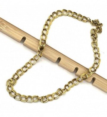 Collares acero dorado...