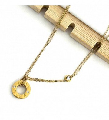 Collares acero dorado...