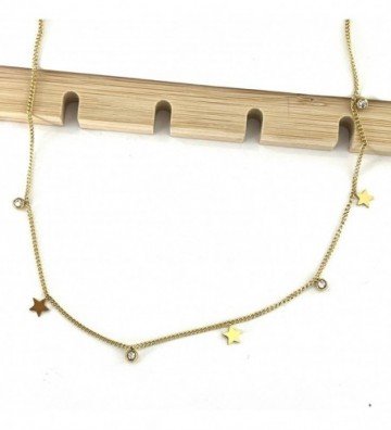 Collares acero dorado...