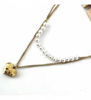 Collares acero dorado...