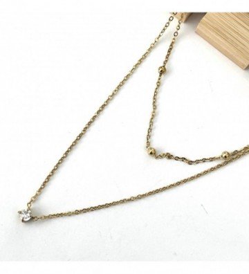 Collares acero dorado...