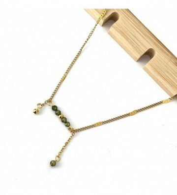 Collares acero dorado...