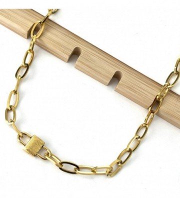 Collares acero dorado...