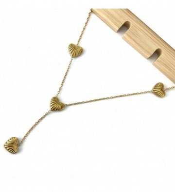 Collares acero dorado...
