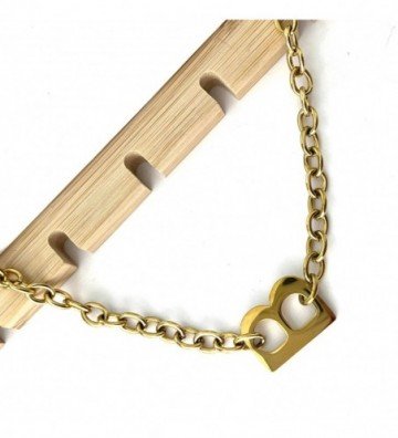 Collares acero dorado...
