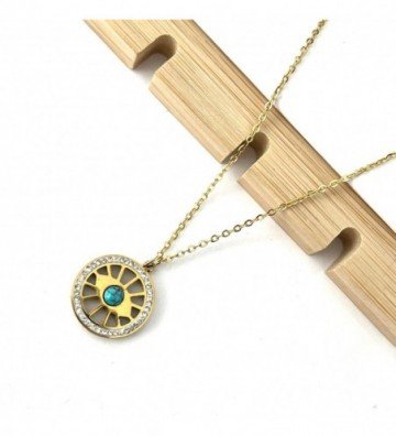 Collares acero dorado...