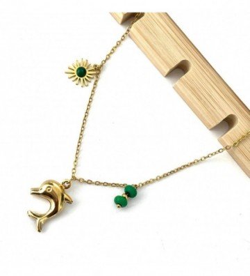 Collares acero dorado...