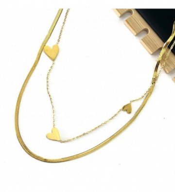 Collares acero dorado...