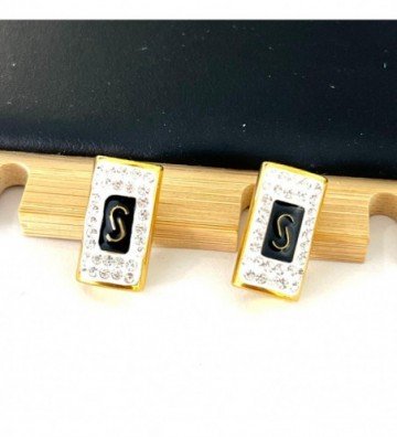 Pendientes acero dorado...