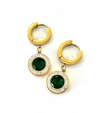 Pendientes acero dorado...