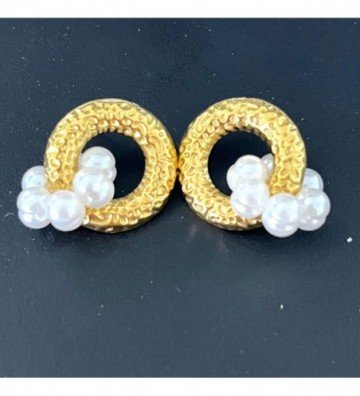 Pendientes acero dorado...